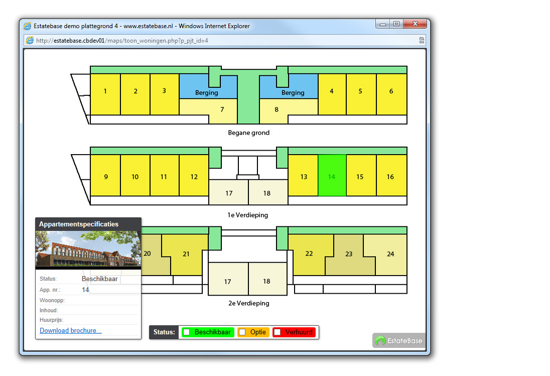 EstateBase Interactieve nieuwbouwplattegrond demo4